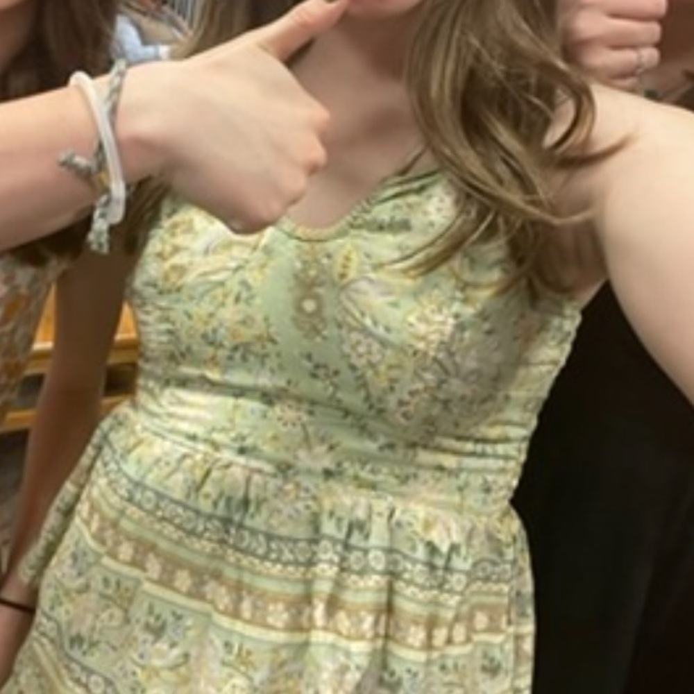 Floral Green Dress